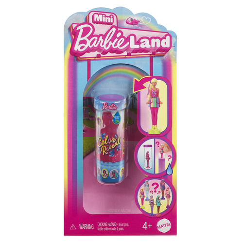Bambola Mattel HYF28 BARBIE LAND Mini Doll Color Reveal Assortito