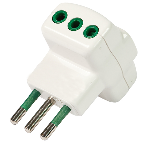 Adattatore Fme Fanton 82620 E con spina italiana 10A Bianco