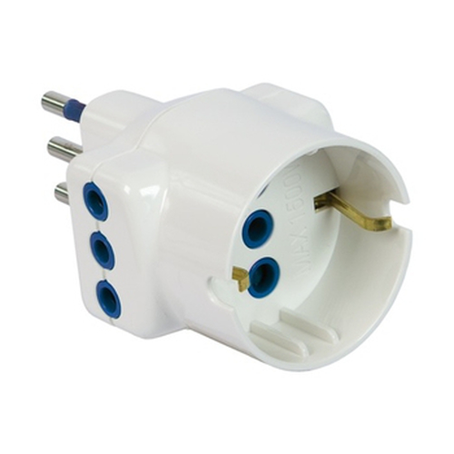 Adattatore Fme Fanton 82670 E con spina italiana 10A Bianco
