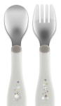 CHICCO - Set cucchiaio e forchetta bimbi Chicco 00016102350000 Grigio
