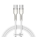 Baseus - Cavo USB C Baseus CATJK C02 CAFULE Metal 5A White e Silver