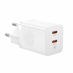 Caricabatterie Baseus CCGP180102 FAST CHARGER GaN5 Pro 40W White