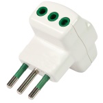 Fme Fortek - Adattatore Fme Fanton 82620 E con spina italiana 10A Bianco
