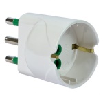 Fme Fortek - Adattatore Fme Fanton 82610 E con spina italiana 16A Bianco
