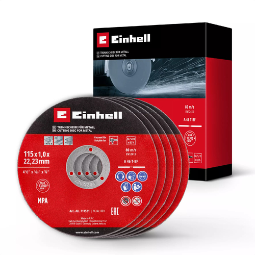 Disco taglio smerigliatrice Einhell 49711521 set 5 pz metallo