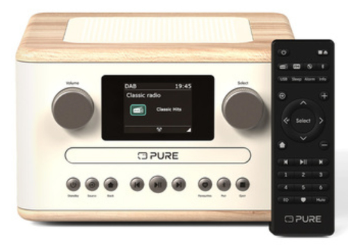 Compatto HI FI Pure 255051 CLASSIC C D4 Bluetooth Cotton White Oak