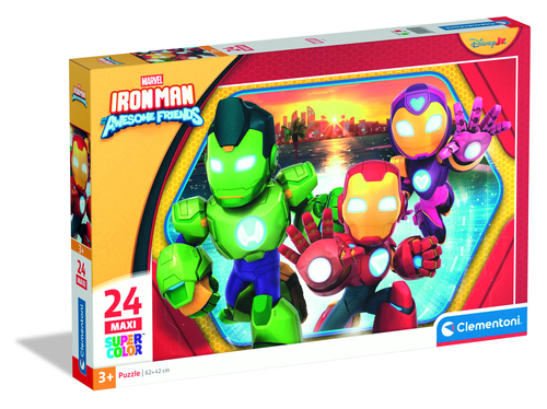 Puzzle Clementoni 24829 MARVEL IRON MAN AWESOME FRIENDS Maxi Super Col