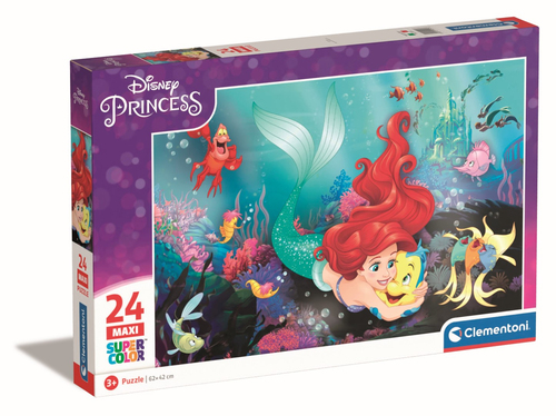 Puzzle Clementoni 24243 DISNEY PRINCESS Maxi Super Color Sirenetta