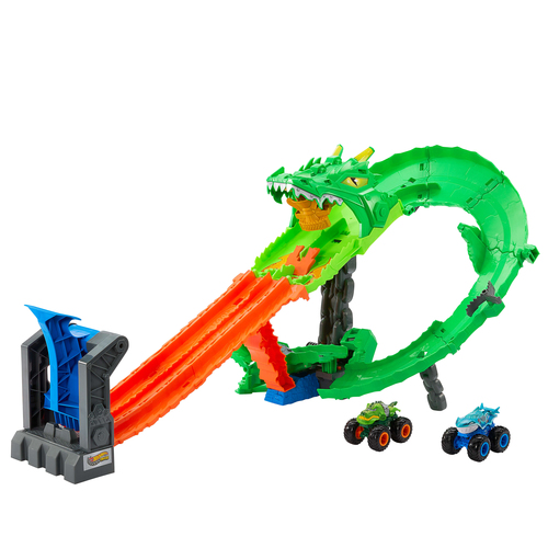 Playset Demolizioni del Drago Mattel JFR06 HOT WHEELS MONSTER TRUCKS