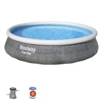Bestway - Piscina Bestway 57376 4 FAST SET con pompa inclusa Rattan grigio