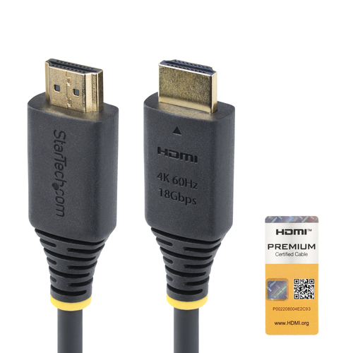 Cavo HDMI Startech.Com HDMI2 CABLE 4K60 50C PREMIUM 2.0 Black