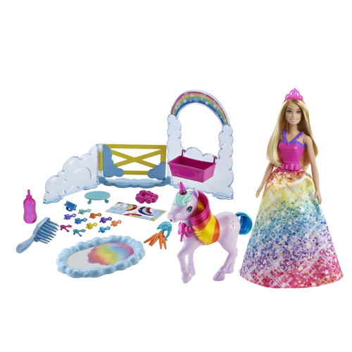Set bambola Mattel GTG01 BARBIE Royal Dreamtopia con Unicorno