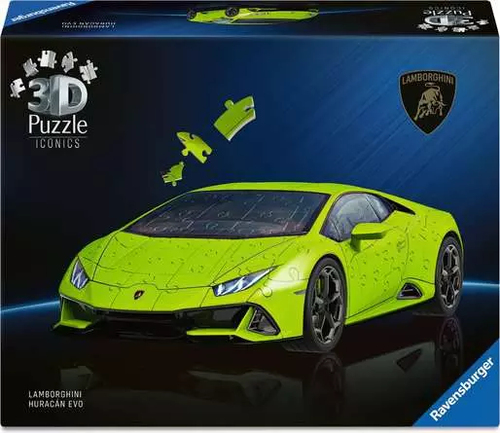 Puzzle Ravensburger 12008037 3D Lamborghini Huracan EVO Verde