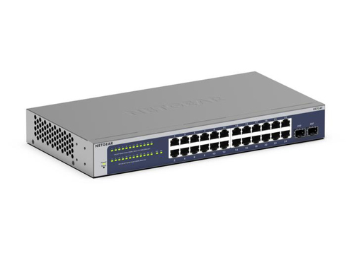Switch di rete Netgear GS724T 600EUS Smart Cloud Gray e Blue