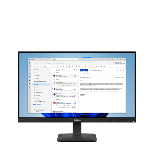 Monitor Lenovo 64B5KAT1EU THINKVISION S24 4e Raven black
