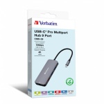 HUB Verbatim 32152 USB C CMH 09 Gray