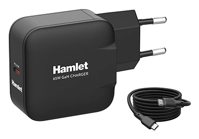 Caricabatterie Hamlet XPDG 65WC20 65W GaN Black