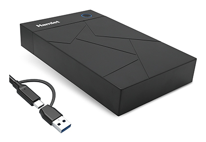 Box esterno hard disk Hamlet HXD3U6G AC 3.2 Storage Station Black