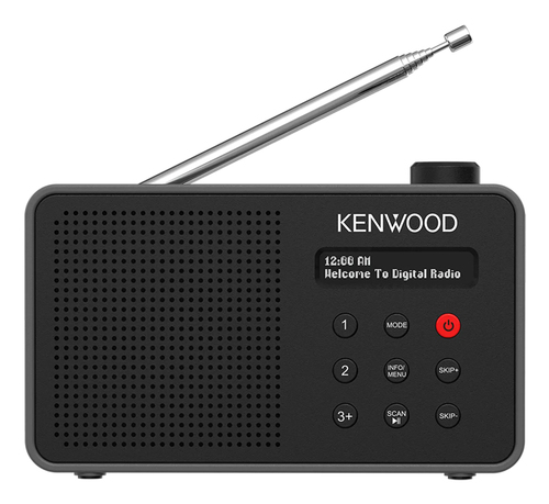 Radio Kenwood CR M25DAB B DAB+ Automatic Safety Alert Black e Grey