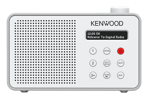 Radio Kenwood CR M25DAB W DAB+ Automatic Safety Alert White e Silver