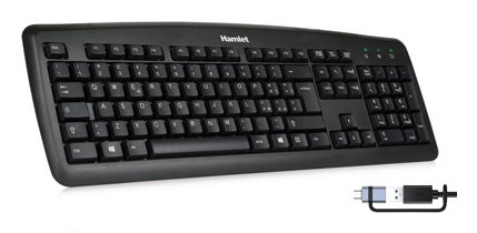 Tastiera computer Hamlet XKKITA2 CX Soft Touch Black