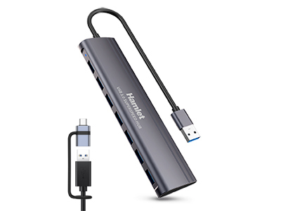 Hub USB Hamlet XHUB 07A3CX 3.0 Gray