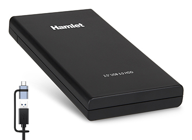 Box esterno hard disk Hamlet HXD25U30 CX 3.0 Mobile Station Black