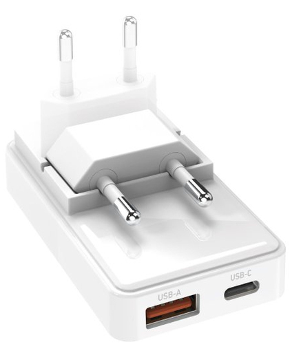 Caricabatterie Sbs TETRGANUSBTCFOLD65W FLEXI WALL CHARGER 65W White