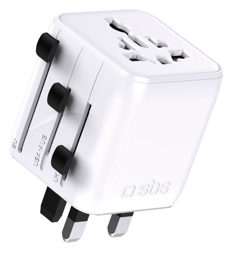 Adattatore da viaggio Sbs TEADAPTUNI Universal White
