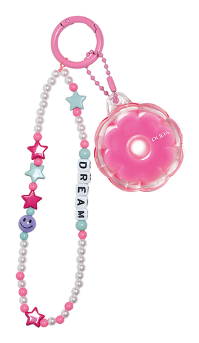 Happy charms braccialetto dream moschettone rosa + lip gloss cherry ja