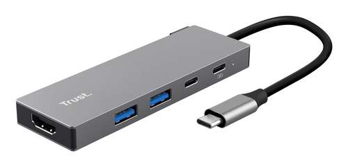 HUB Trust 26062 DALYX USB C Grey