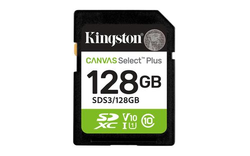 Scheda di memoria Kingston SDS3 128GB CANVAS SELECT PLUS