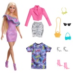 Mattel - Set bambola Mattel HYT61 BARBIE con 3 outfit completi