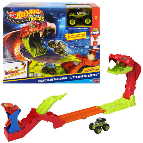 Playset Attacco del Serpente con veicolo 1:64 Mattel JJN44 HOT WHEELS 