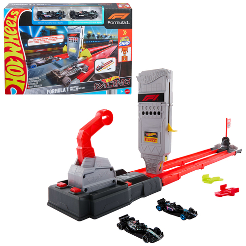 Playset Formula 1 Start Grid con 2 auto 1:64 Mattel JKM88 HOT WHEELS R