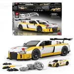 Mattel - Costruzioni Mattel JFT18 BRICK SHOP HOT WHEELS ELITE Audi R8 LMS 1:32