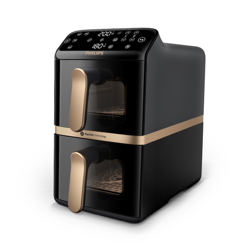 Friggitrice ad aria Philips NA462 70 SERIE 4000 Airfryer Black e Gold