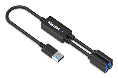 Hub USB Hamlet XHUB 02UA 5GY 3.0 Black
