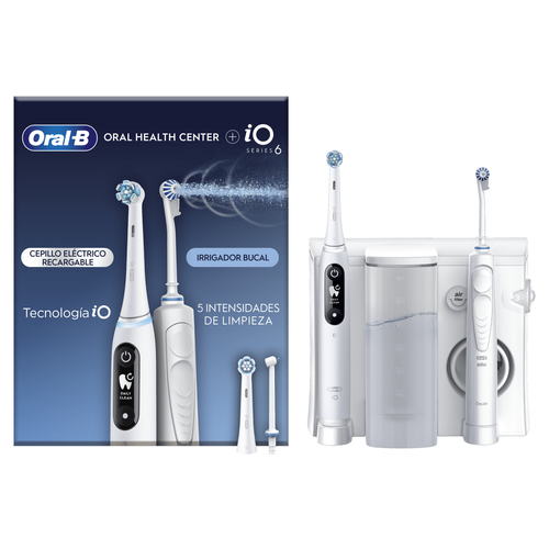 Kit idropulsore e spazzolino Oral B IO SERIES 6 Oral Health Center Whi