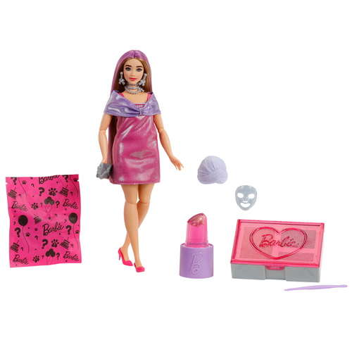 Bambola Mattel JFY67 BARBIE Party Suprise Make-up Lilla