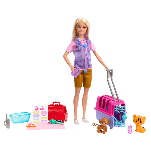 Bambola Mattel HRG50 BARBIE Veterinaria con trasportino
