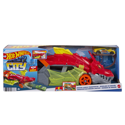 Playset Drago trasportatore da lancio Mattel GTK42 HOT WHEELS CITY