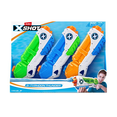Pistola ad acqua Zuru 11830 XSHOT Pack 3 Medium Typhoon Thunder