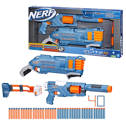 Fucile blaster Hasbro F5033 NERF Elte 2.0 Double Defense Pack 40 cp