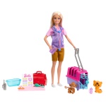 Mattel - Bambola Mattel HRG50 BARBIE Veterinaria con trasportino