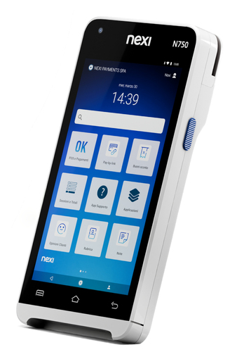 Lettore carte di credito Nexi NEIN750 SmartPOS Mini N750 White e Black