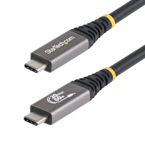 Cavo USB C Startech.Com CC3M20GUSB4CX USB4 60W Black e Grey