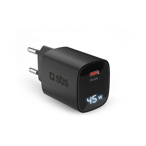 Caricabatterie Sbs TETRGANLCD1C45K LCD WALL CHARGER Black