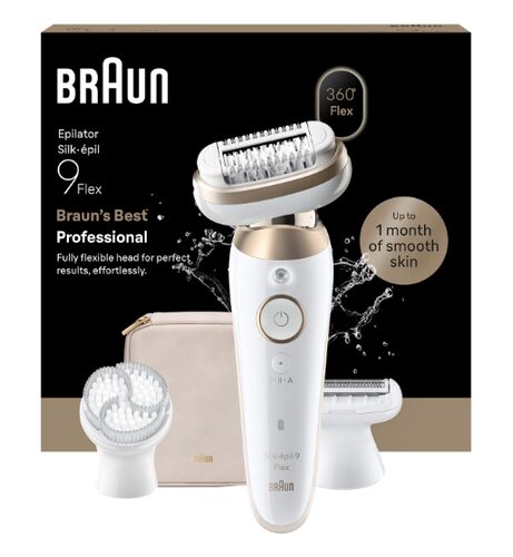 Epilatore Braun SES9 060 SILK EPIL 9 Flex 3D White e Gold