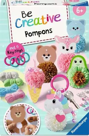 Set Pompon Kawaii portachiavi Ravensburger 12028010 BE CREATIVE